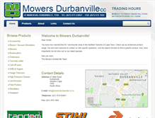 Tablet Screenshot of mowersdurbanville.co.za